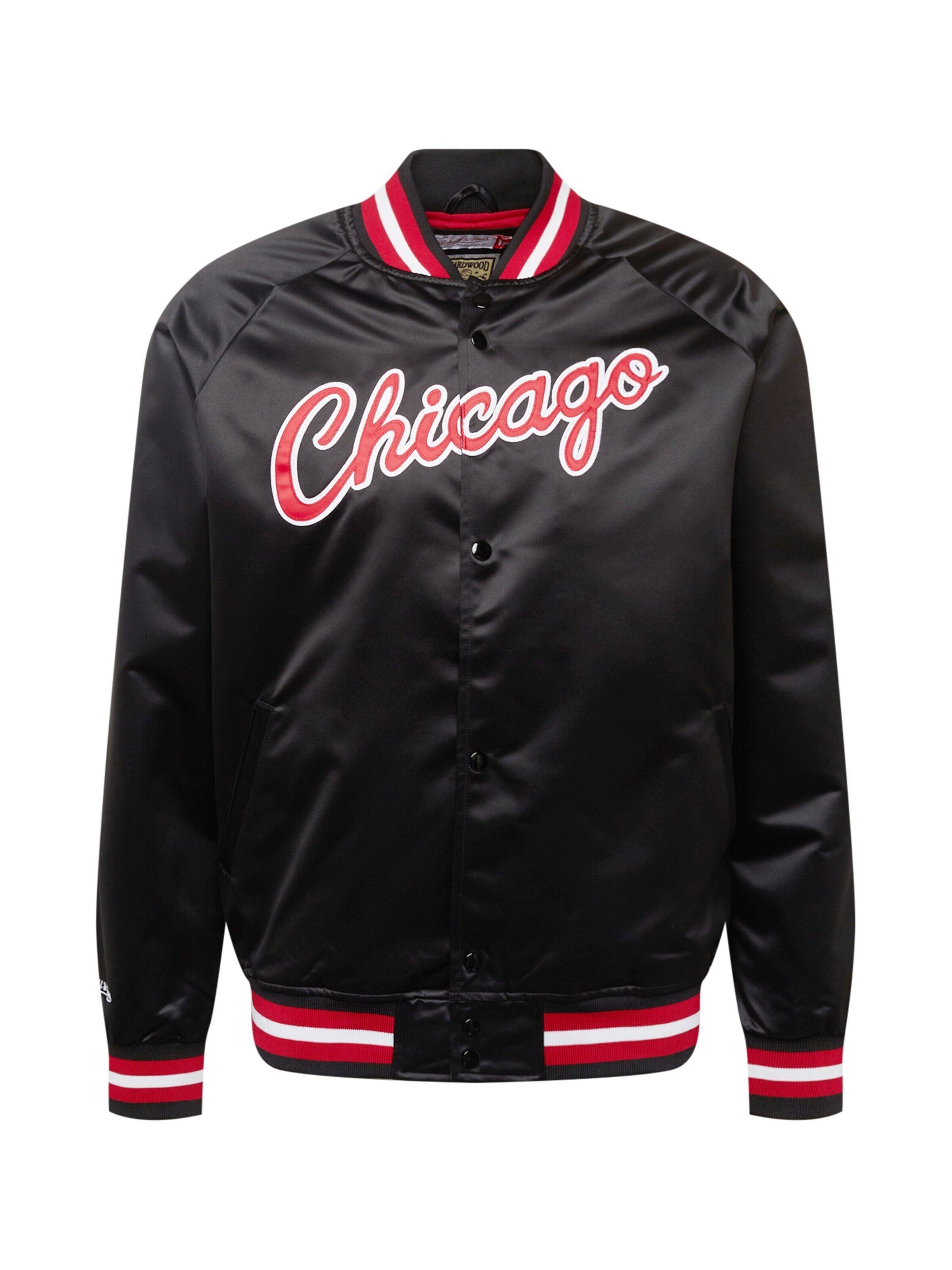 Collegejacke Black Mitchell / (1-St) Ness Red &