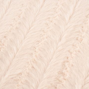 SCHÖNER LEBEN. Stoff Fellimitat Kunstfell Streifen beige 1,5m Breite