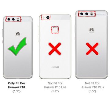 CoolGadget Handyhülle Book Case Handy Tasche für Huawei P10 5,1 Zoll, Hülle Klapphülle Flip Cover für P10 Schutzhülle stoßfest