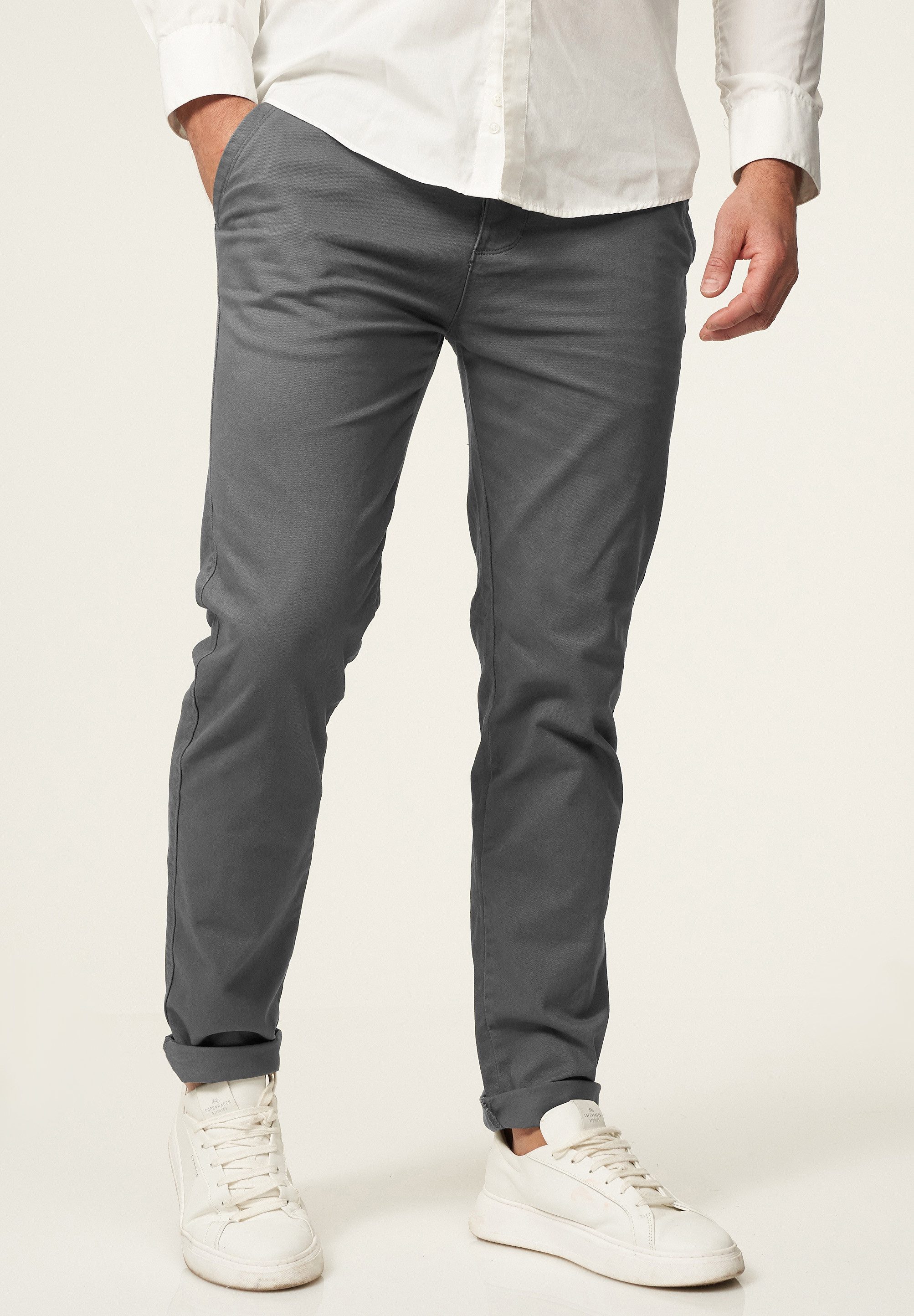 DAILY COTTON Chinohose DCPROVO Herren Chino Hose Elastische Jeans Stoffhose Slim-Fit Casual Business