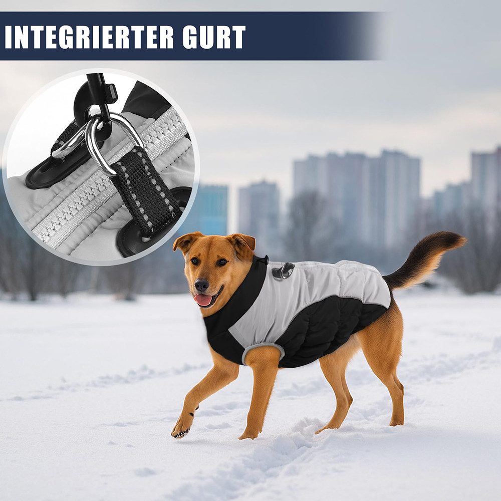 Ledander Hundemantel Wasserdichter Hundemantel, Winterjacke für kaltes Wetter für kleine, reflektierende Hundejacke für kleine und mittelgroße und große Hunde