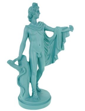 Kremers Schatzkiste Dekofigur Alabaster Figur Apollo Sonnengott Skulptur 24 cm Türkis Apollon
