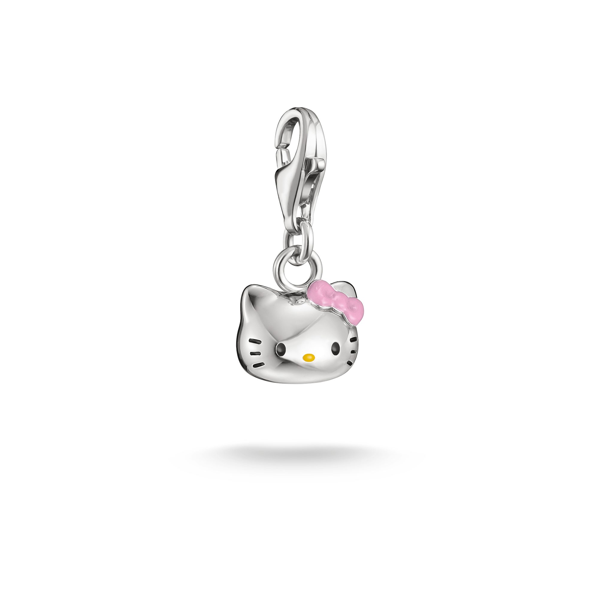 THOMAS SABO Charm-Einhänger THOMAS SABO ♡ Hello Kitty Charm mit pinker Schleife - Original, Emaille