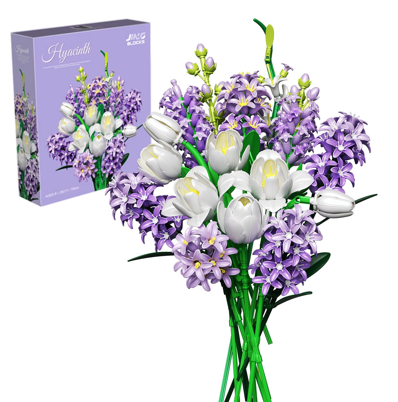 Esun Blumenstrauß Klemmbausteine Blumen Set, Blumen Bauspielzeugset 739 St. Spielbausteine, (Set, 739 St., Komplettset), Home Deko Flower Muttertag Geburtstag Valentinstag
