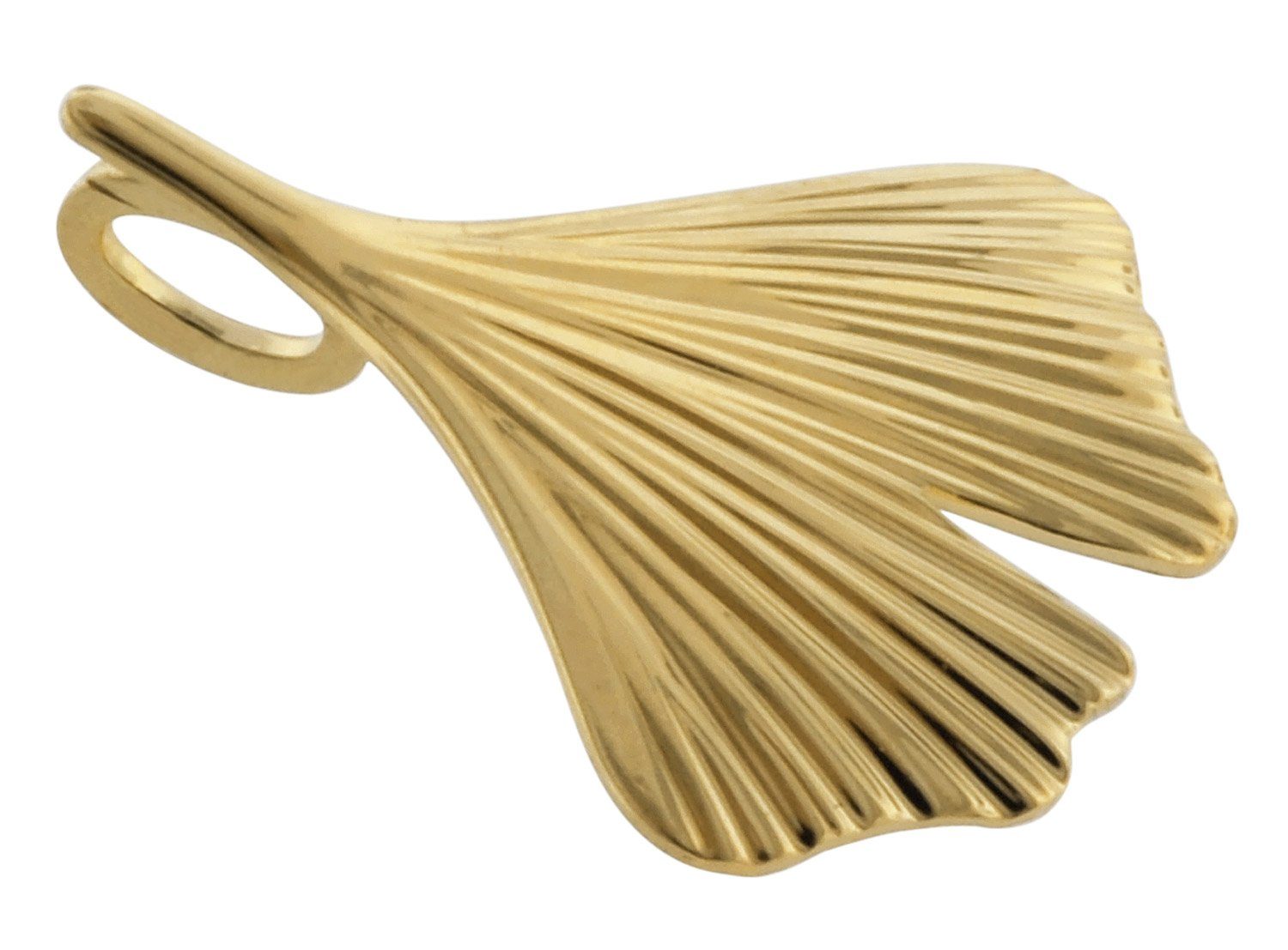 trendor Kette mit Anhänger Damen-mit Ginkgo-Anhänger Gold auf Silber günstig online kaufen