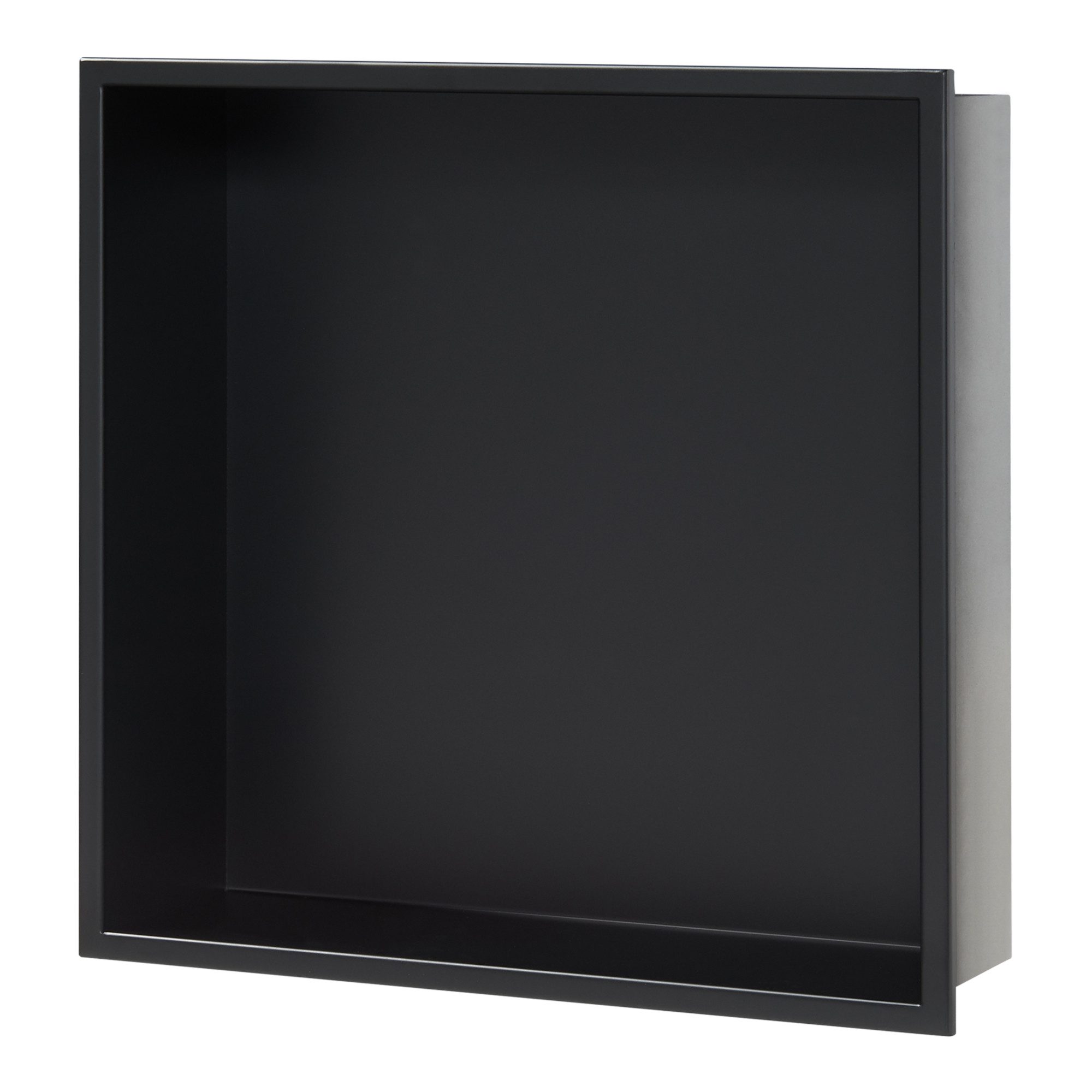neu.haus Duschwand, Edelstahl, »Kristinehamn« Wandnische 32x32x10cm Schwarz