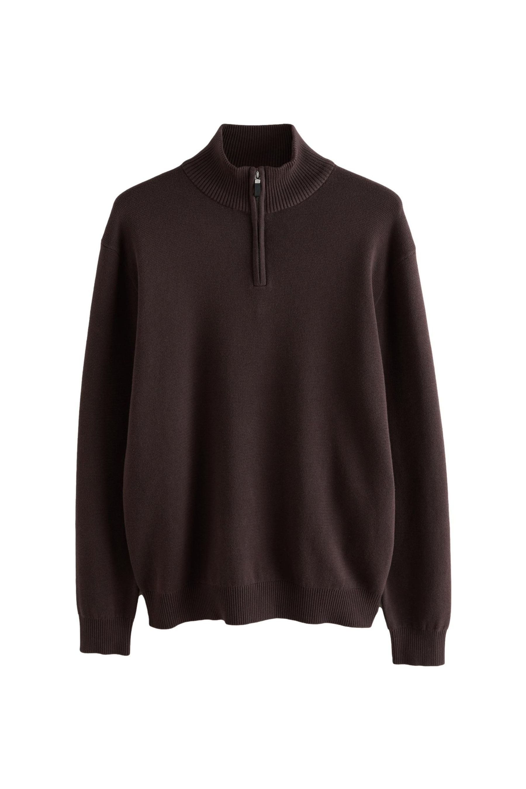 Next Strickpullover Regular Fit Premium Einfarbiger Troyer (1-tlg)