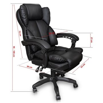 TRISENS Chefsessel Ares (einzeln), Bürostuhl mit flexiblen Armlehnen Home Office Chair in Stoff-Design