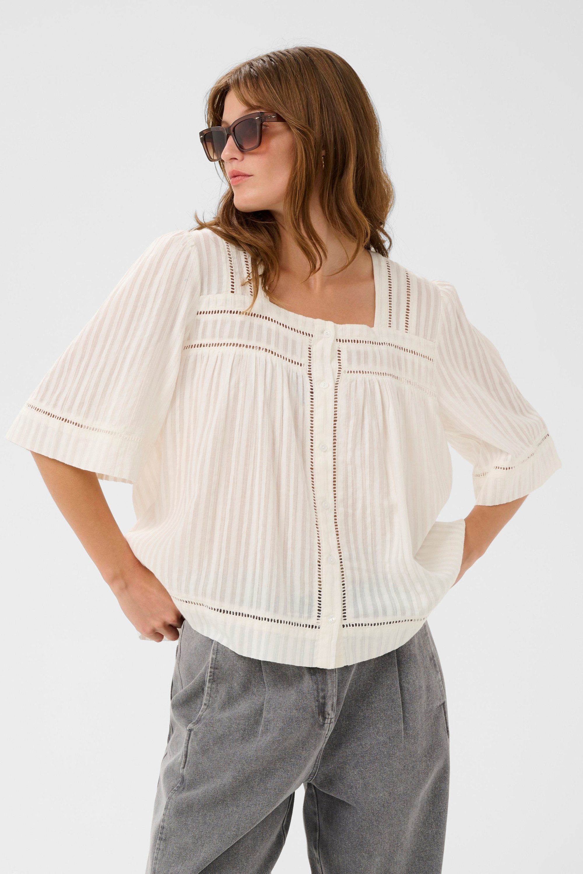 SOAKED IN LUXURY Kurzarmbluse Kurzarm-Bluse SLBianca günstig online kaufen