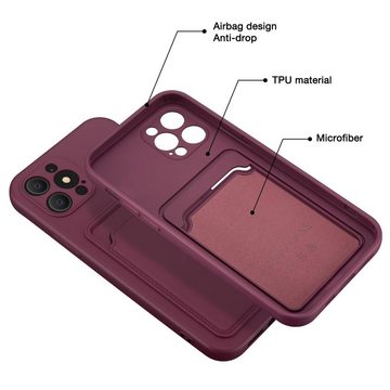 CoolGadget Handyhülle Lila als 2in1 Schutz Cover Set für das Apple iPhone 14 Pro 6,1 Zoll, 2x Glas Display Schutz Folie + 1x TPU Case Hülle für iPhone 14 Pro