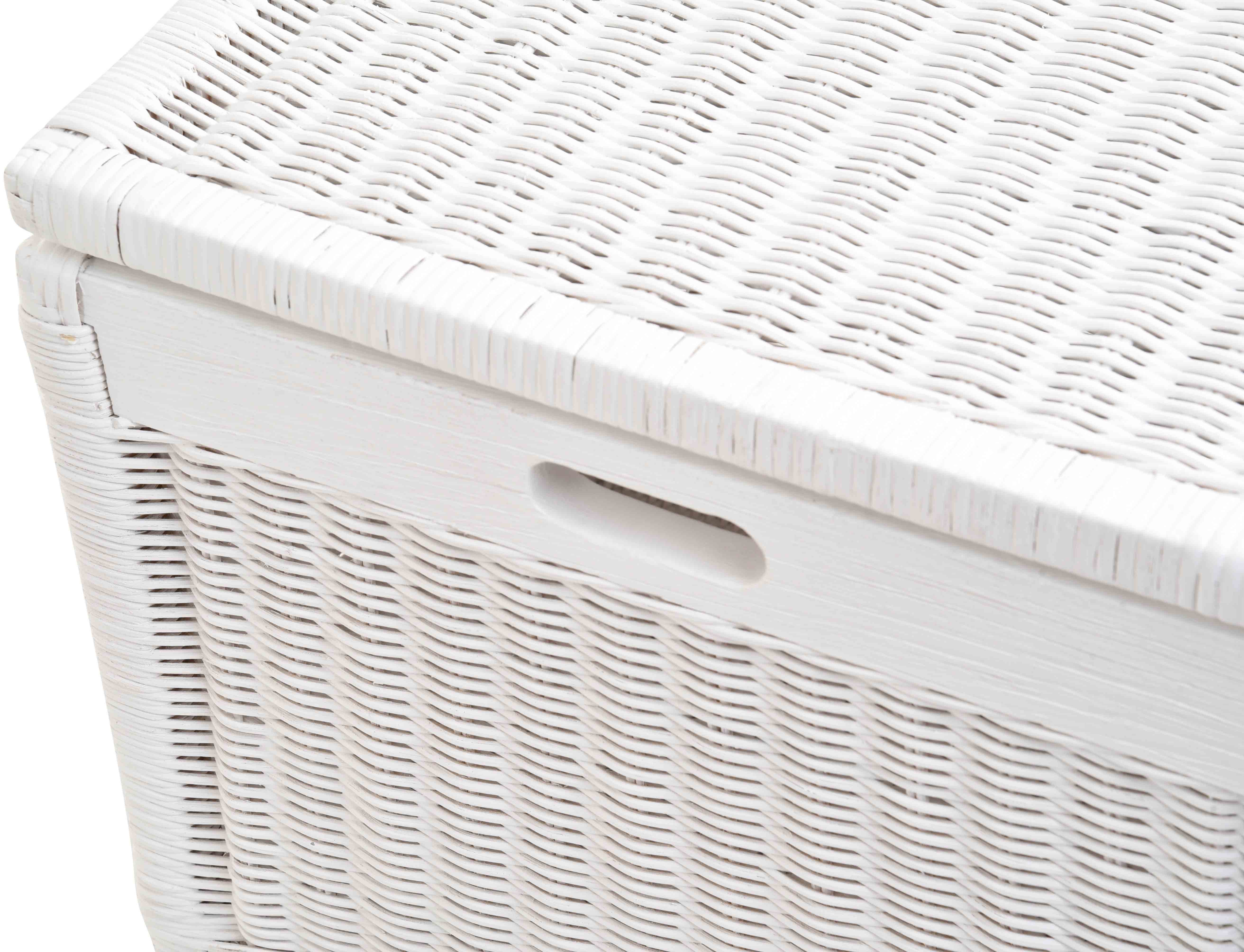Krines Home Aufbewahrungskorb Hoher Korb mit Deckel Rattan geflochten Regalkorb Aufbewahrungsbox, Mit Inlett – Bild 5 von 5