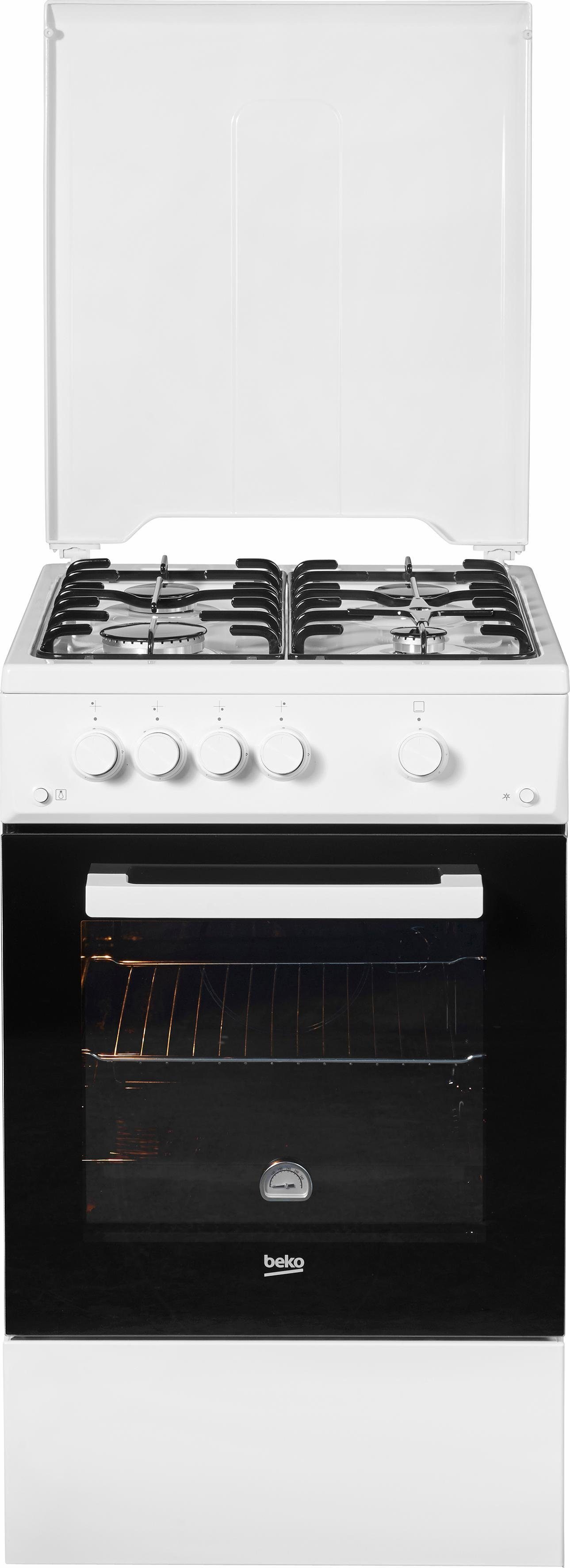 BEKO Gas-Standherd FSG52010FW, Herausnehmbares Innenglas – für eine besonders einfache Reinigung