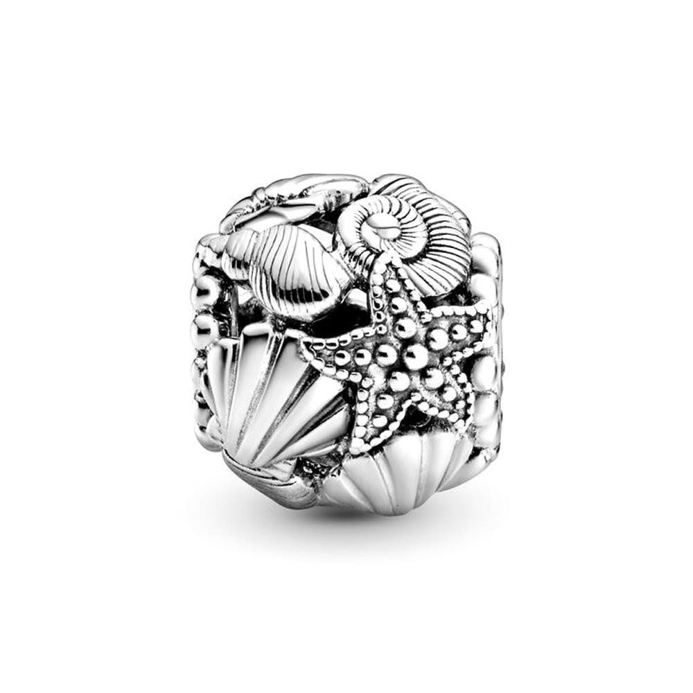 Pandora Charm-Einhänger Openwork Starfish, Shells & Hearts Charm