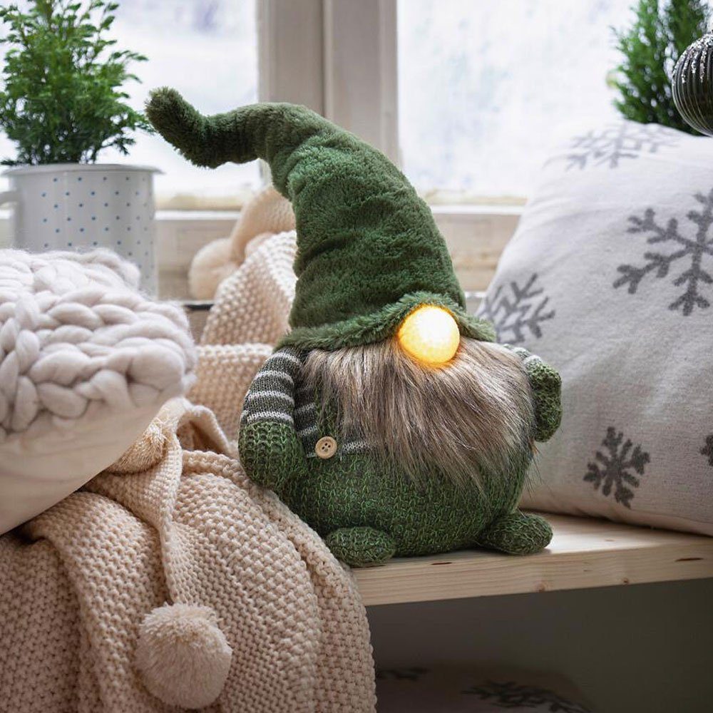 Home-trends24.de Dekofigur LED Wichtel Grün Herbstdeko günstig online kaufen