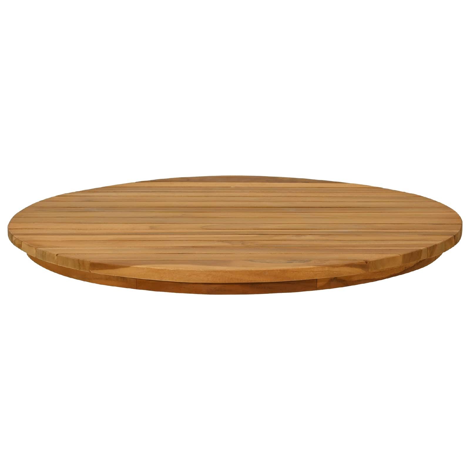 vidaXL Tischplatte Tischplatte Ø 60 x 3,5 Rund Massives holz Natur (1 St)