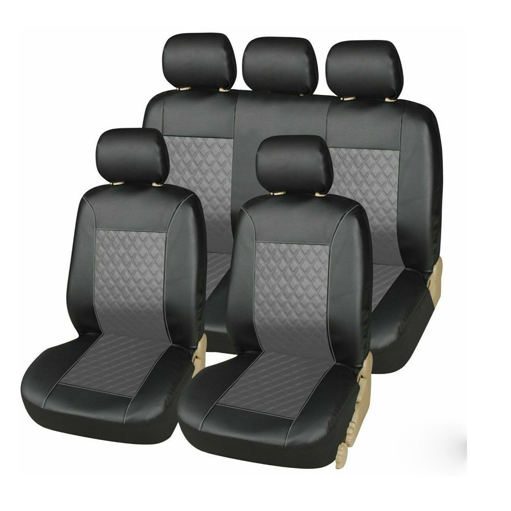 GarveeMore Autositzbezug 9-Teile Auto-Sitzbezug-Set, Universal, 3D-Atmungsaktive Mesh-Optik
