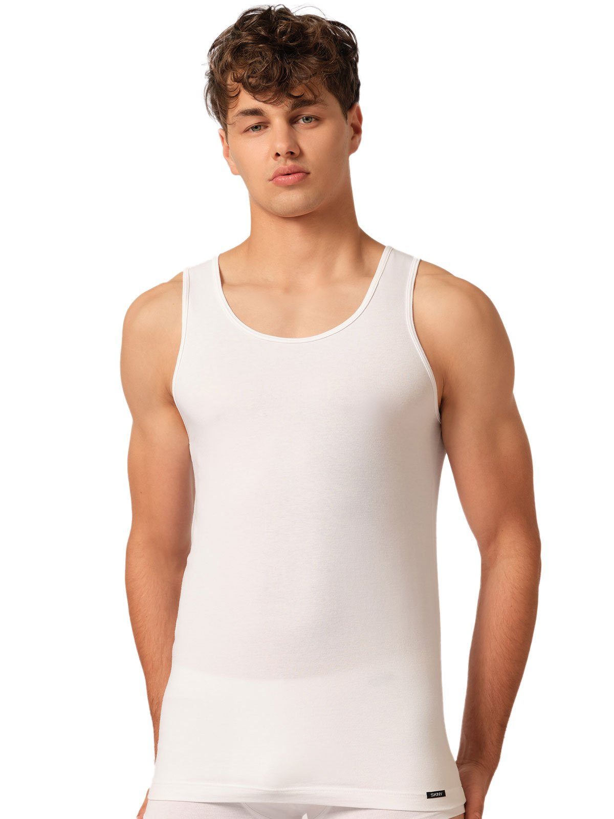 Skiny Achselhemd Herren Tank Top 2er Pack Cotton Advantage (Packung, 2-St) -