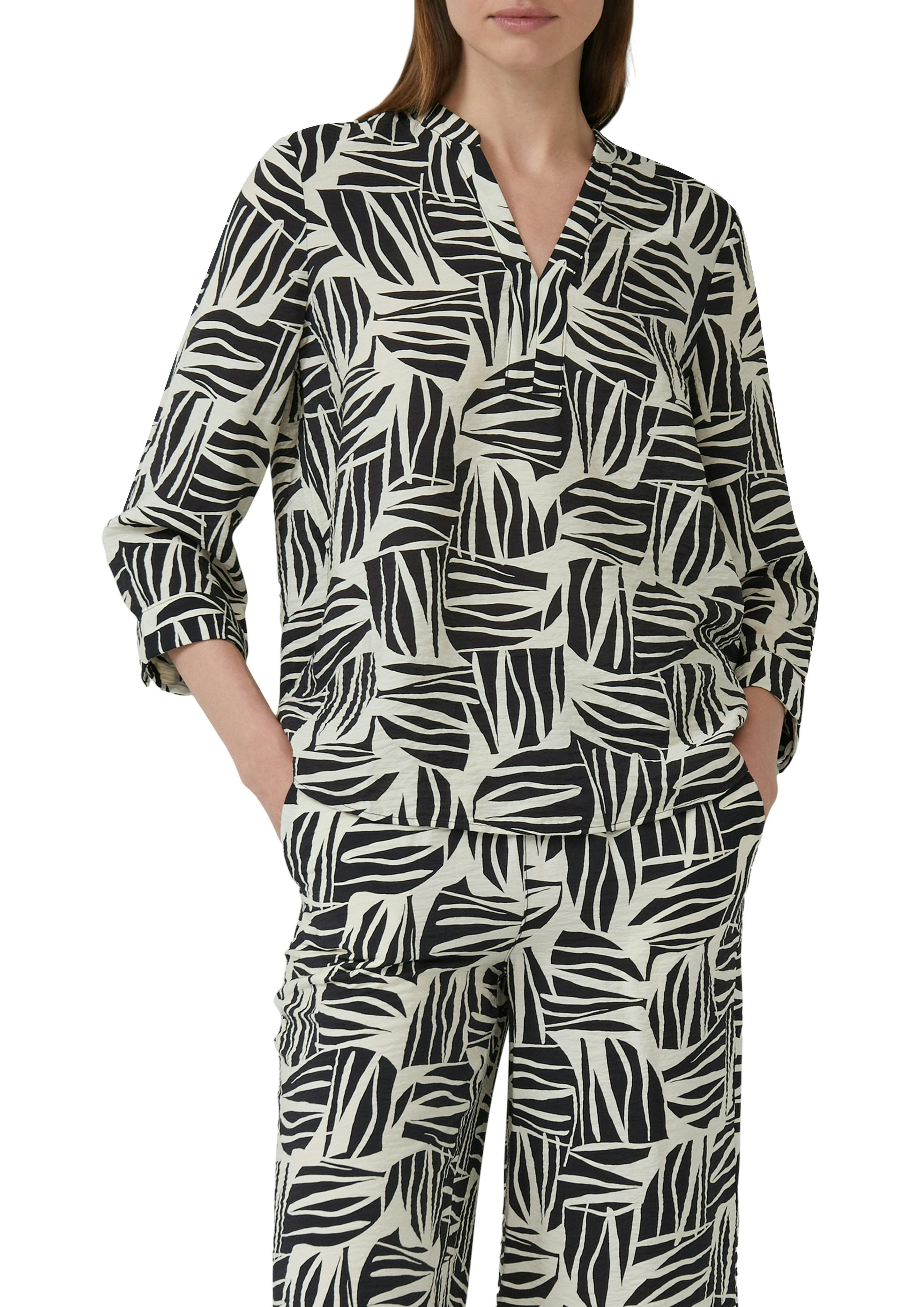 s.Oliver Klassische Bluse mit All-Over Print