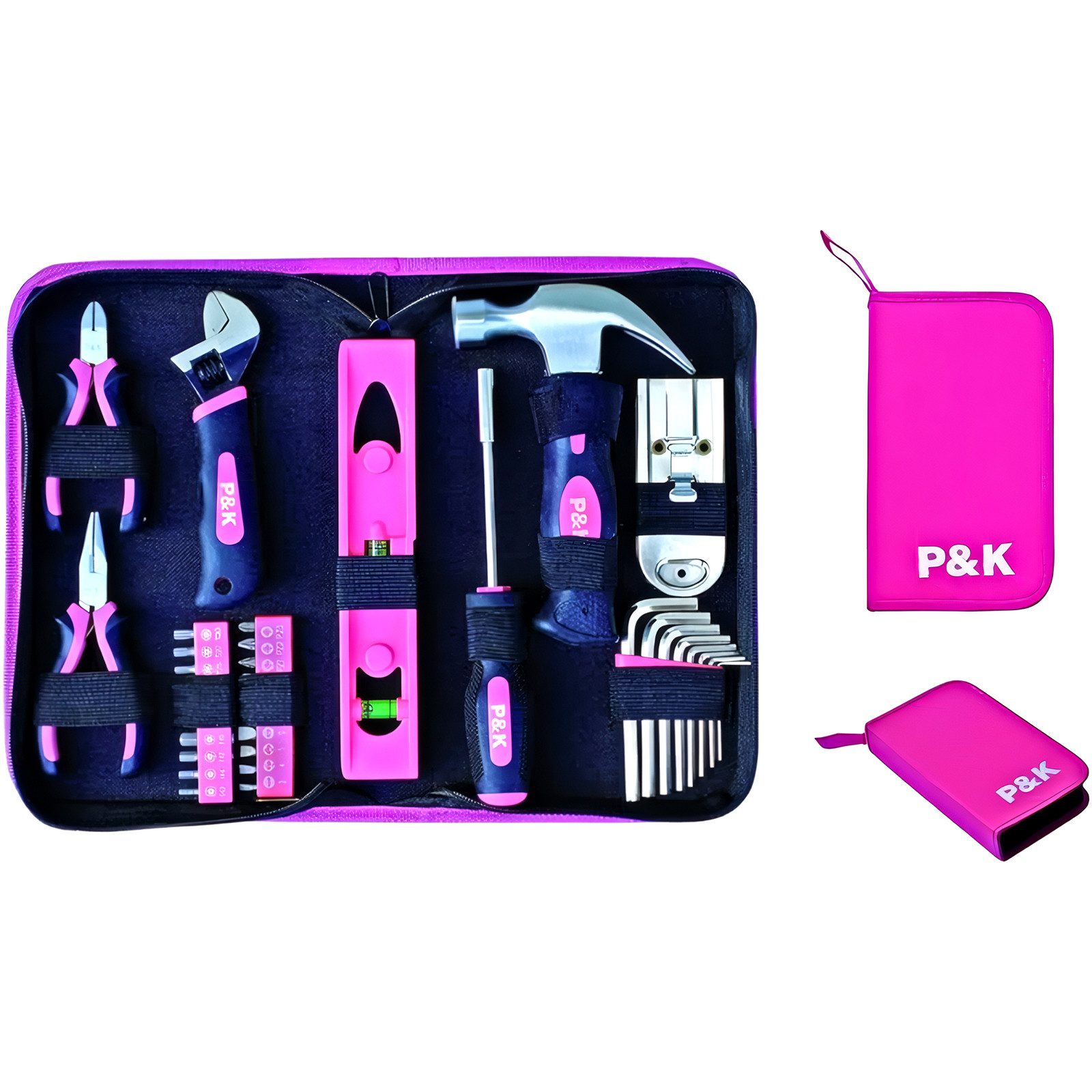P & K Werkzeugset 35 teiliges pink Werkzeugset in Etui günstig online kaufen