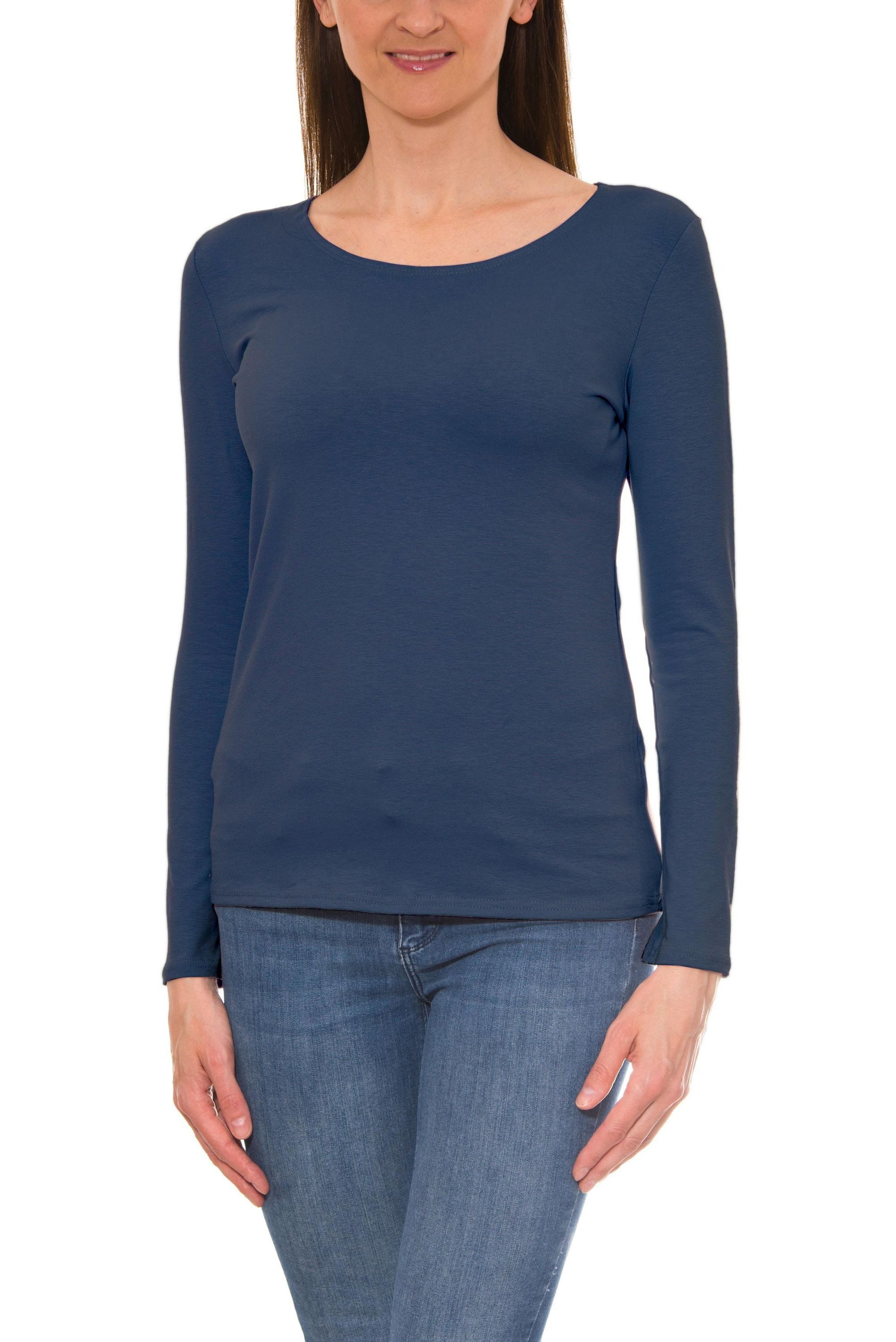 Alkato Longshirt Alkato Damen Langarm Shirt günstig online kaufen