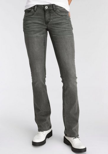 Arizona Bootcut-Jeans »mit Keileinsätzen« Low Waist