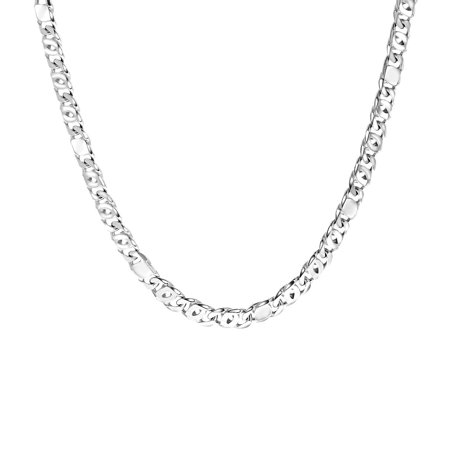 LUCARDI Gliederkette Halskette - 925 Silber - Silber - Herren