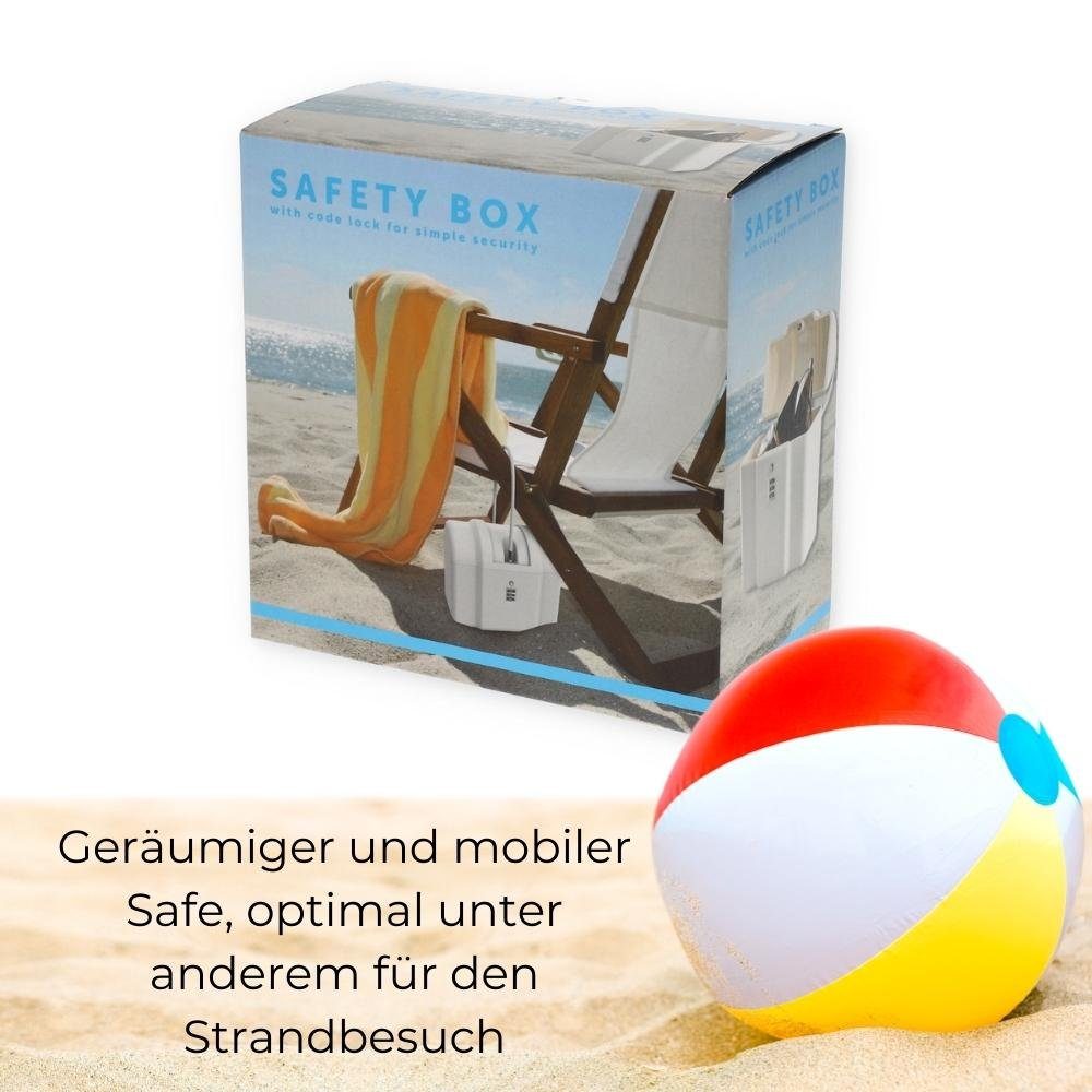 GarPet Strandmuschel Tresor Mini Handy Box Safe Bade Strandsafe Resie Zahlenschloss Urlaub