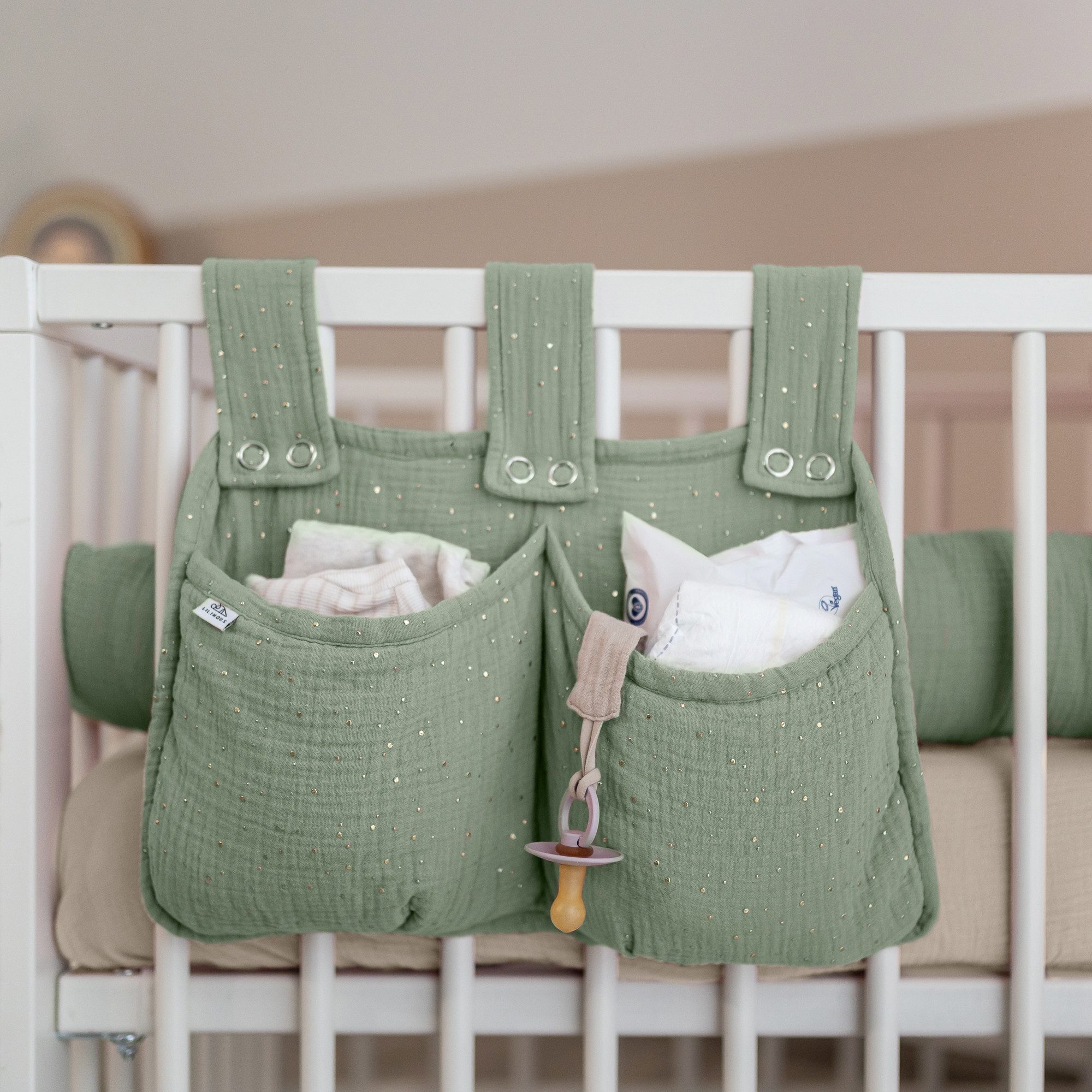 lilimaus Betttasche Betttasche Kinderbett für Spielzeug-Aufbewahrung - 12 Farben (1-tlg), Betttasche Kinderbett, Aufbewahrung für Spielzeug & Deko