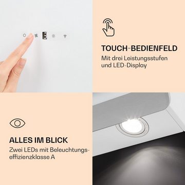 Klarstein Deckenhaube Serie CGCH3-AuroraS-90WH Aurora Smart, Abzugshaube kopffrei Abluft Umluft Haube Wand