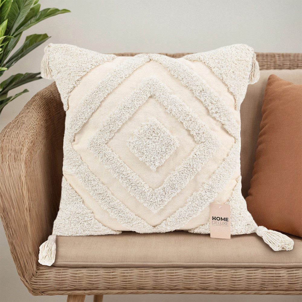 HOME DELUXE Dekokissen Getufteter Kissenbezug JARA günstig online kaufen