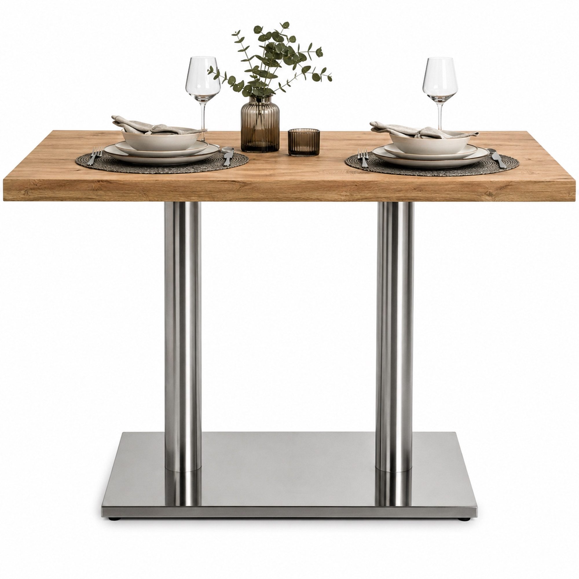 Mucola Möbelfuß Tischsäule Tischfuß Möbelfuß Tischbein Stützfuß Möbelbein Edelstahl, (Stück, 5-St), robust