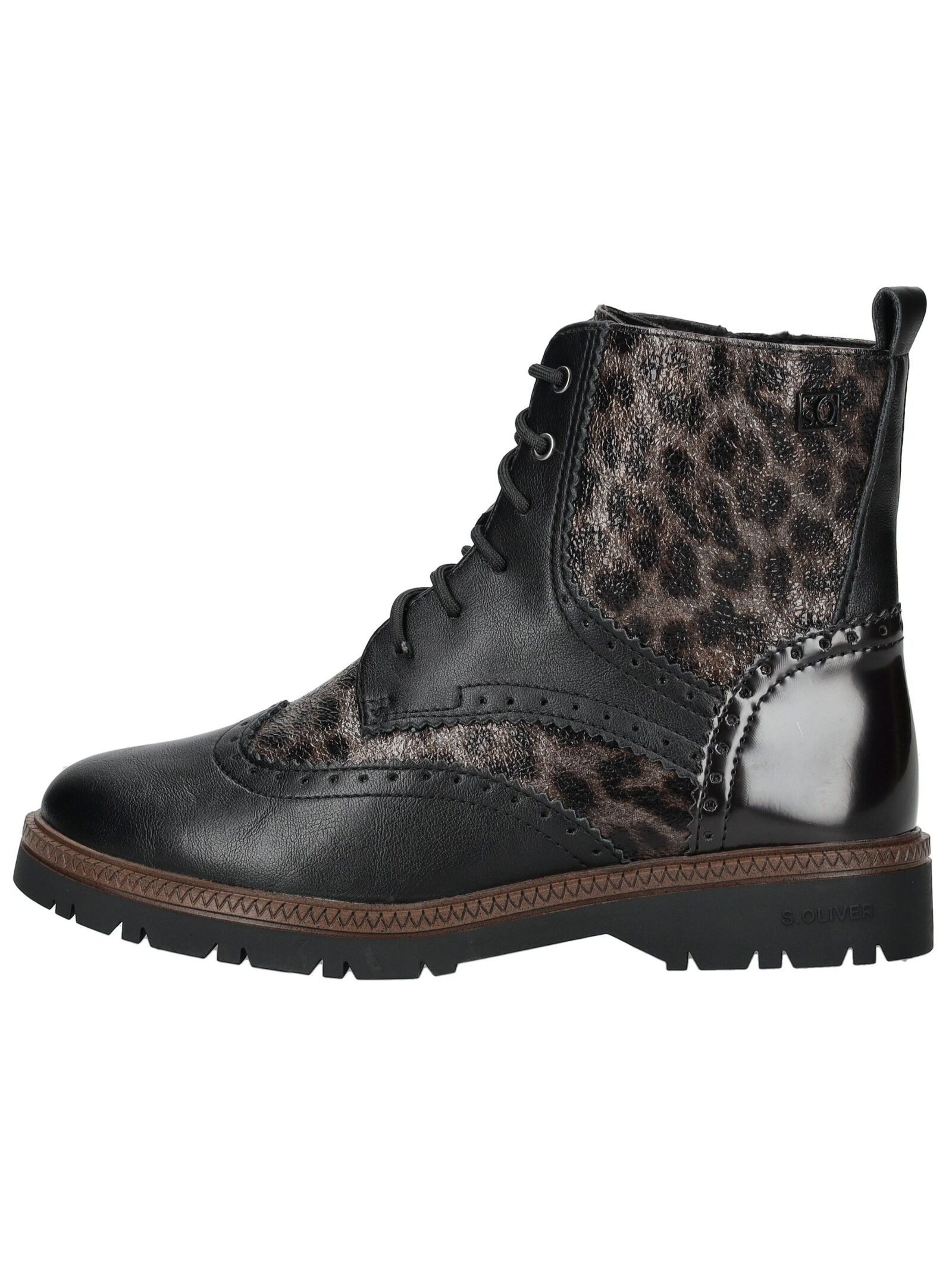 s.Oliver Stiefelette Lederimitat/Textil Schnürstiefelette günstig online kaufen