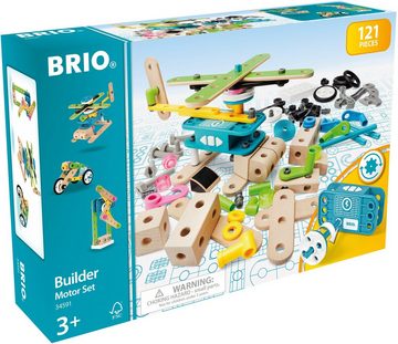 BRIO® Konstruktions-Spielset Builder Motor-Set, (121 St), mit batteriebetreibenem Motor, FSC®- schützt Wald - weltweit