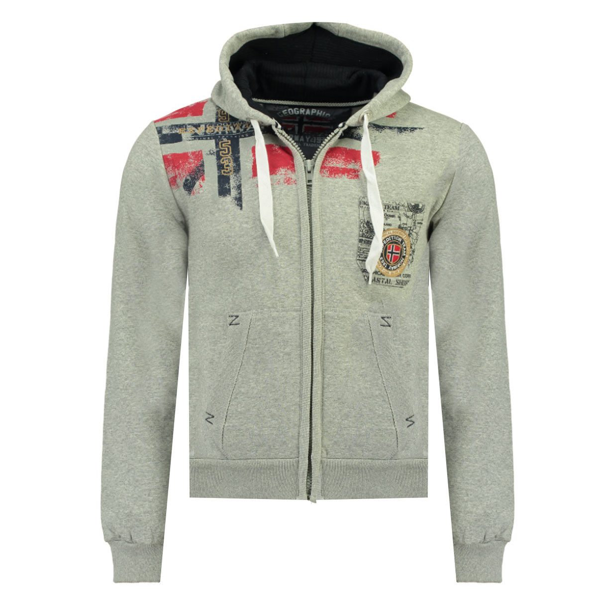 Funktionsjacke Geographical Norway Herren Sweatjacke 625 M Hellgrau