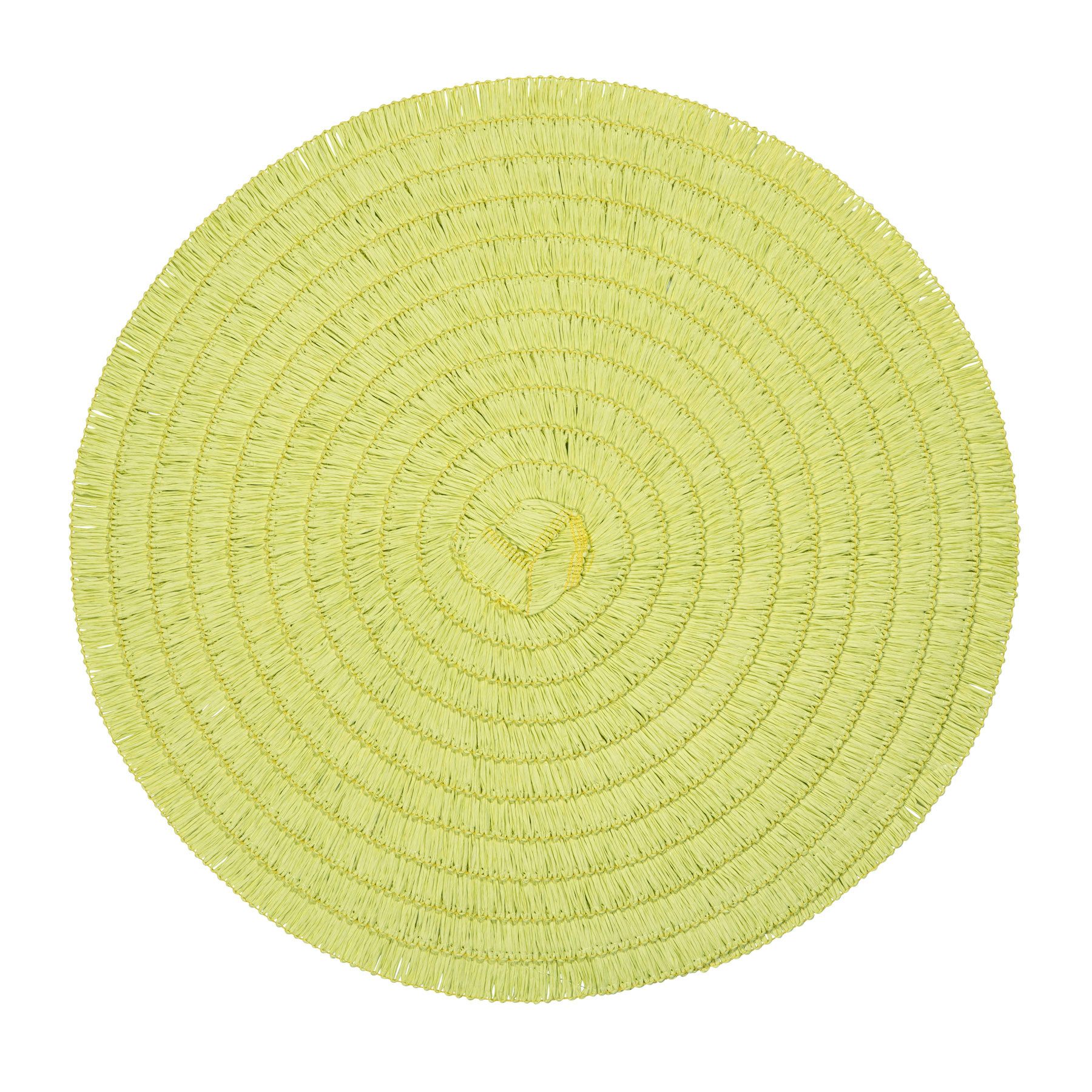 PICHLER Platzset Tischset uni Tischset rund 12er Set 0 x 38 cm WAVE Kreis lime, (Spar-Set, 12-St., 12 Platzdecken), Platzset Tischset Esszimmer Küche