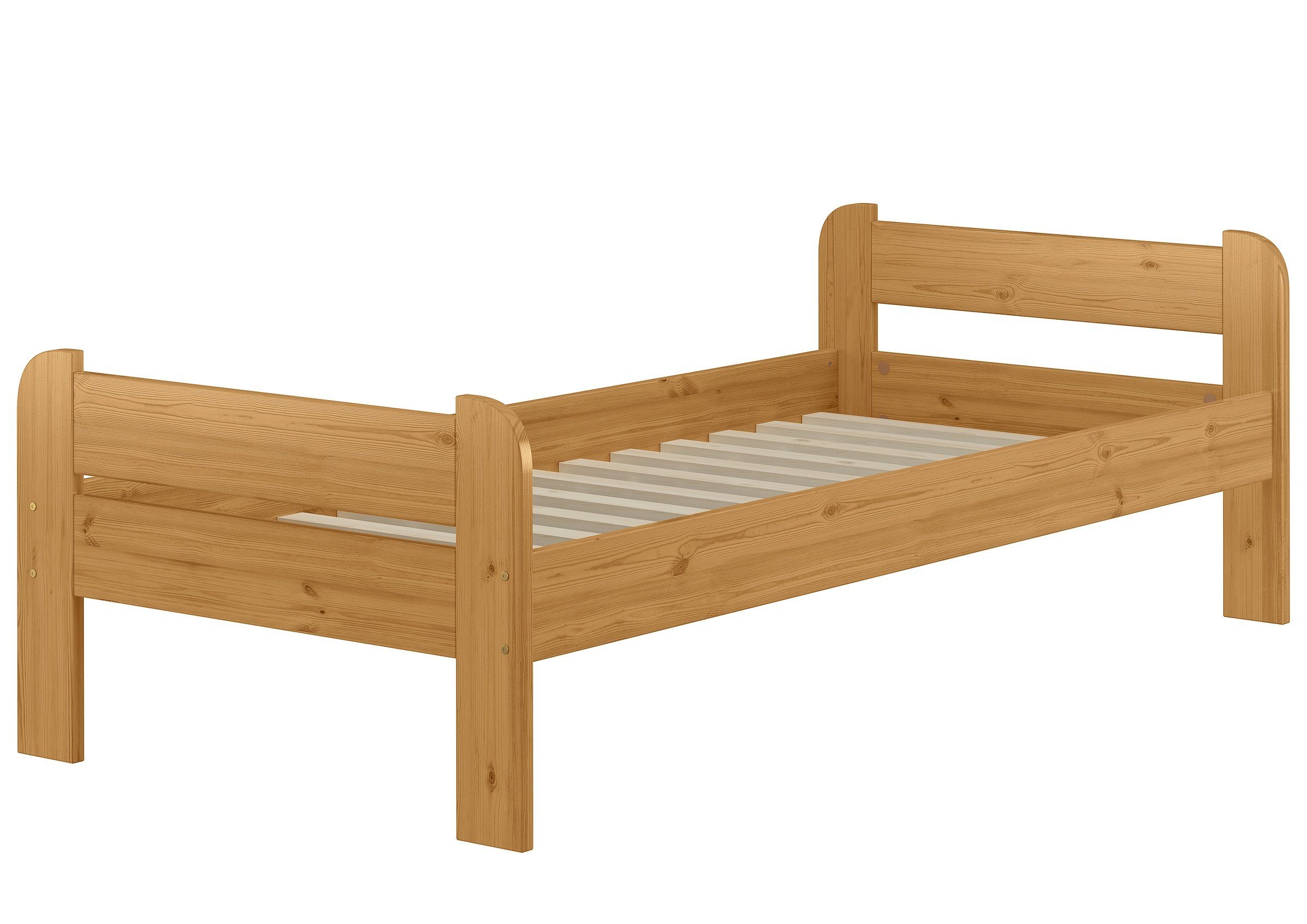 ERST-HOLZ Bett Einzelbett Echtholzbett Kiefer Massiv günstig online kaufen