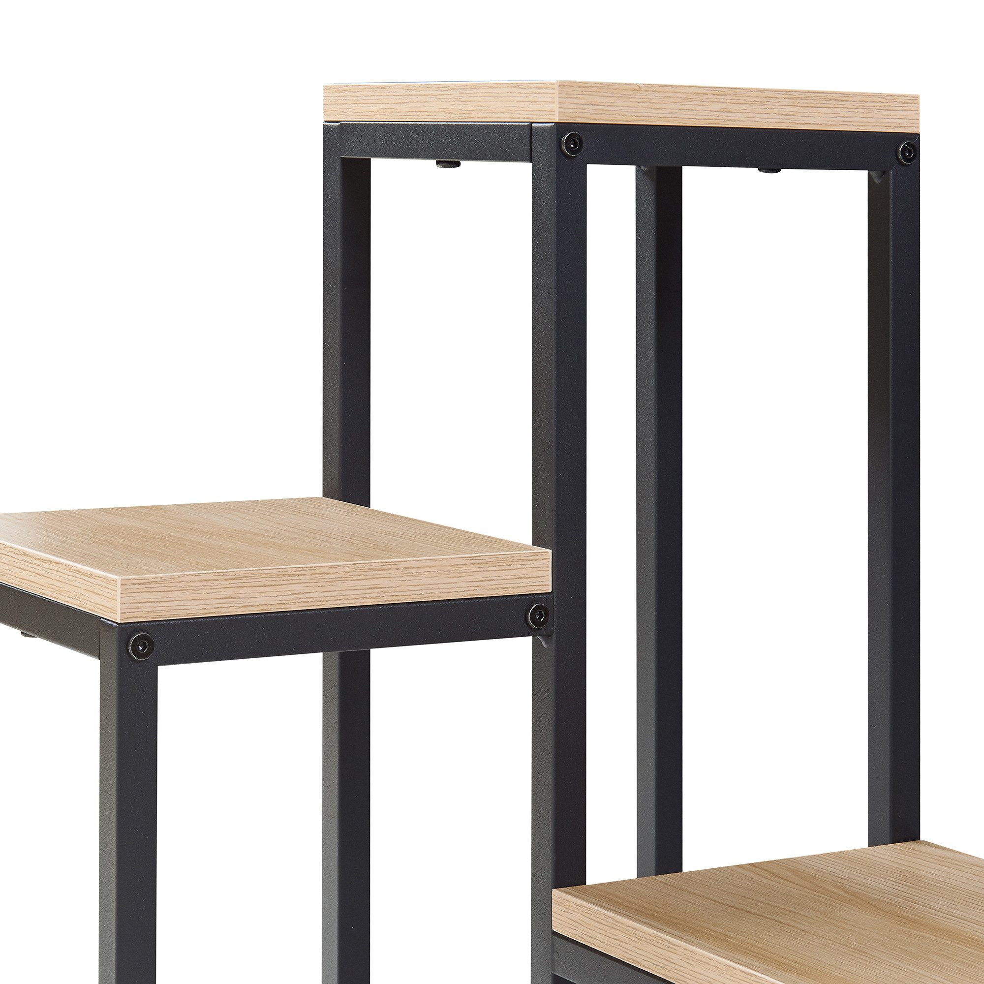 en.casa flower stand, »Ameland« plant stand, metal, black