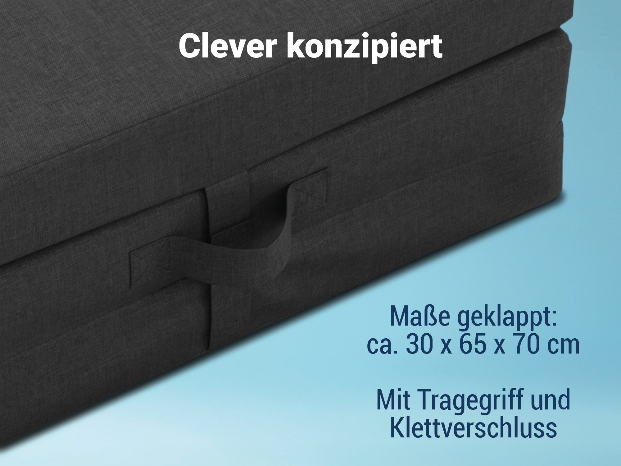 Klappmatratze Samba Faltmatratze, Sun Garden, 9 cm hoch, Gästematratze