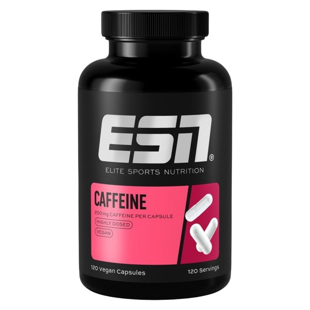 ESN ESN Caffeine 120 Caps 200mg Koffein Kapseln Kapseln, 84 g, Vegan – pflanzliche Kapselhülle (HPMC)