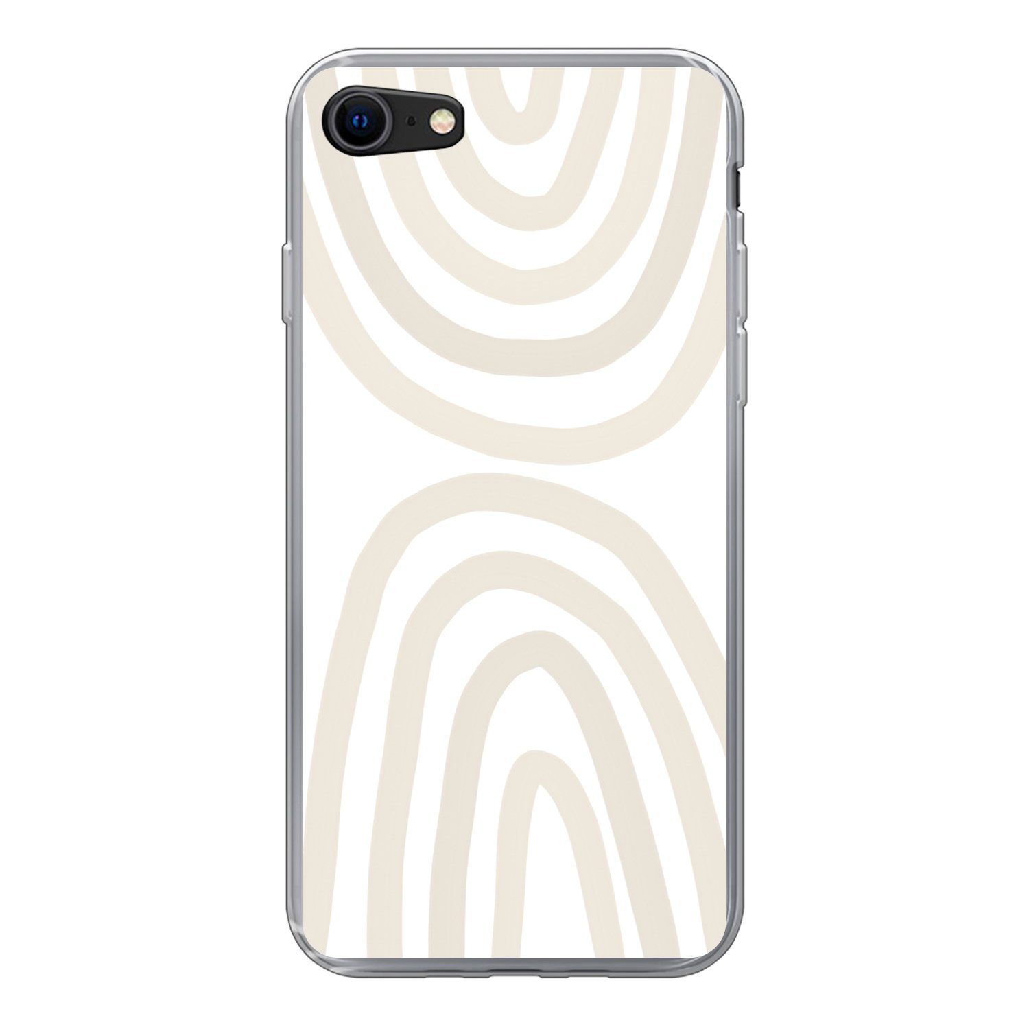 MuchoWow Handyhülle für Apple iPhone 7 Regenbogen - Pastell - Design - Abstrakt, Smartphone-Bumper, Print, Handy Schutzhülle Dünn