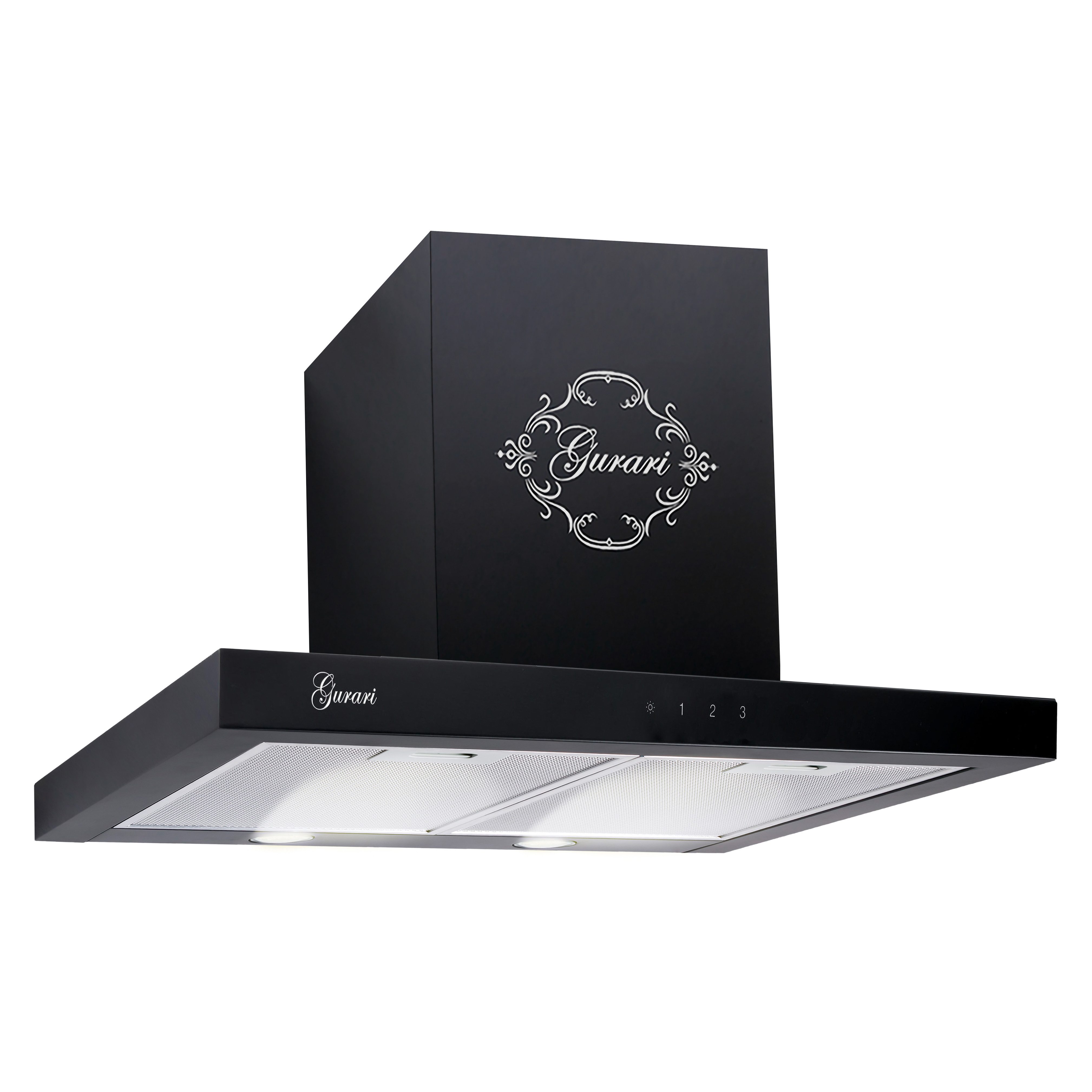 GURARI Wandhaube GCH 462 BL 6 Pr+Schlauch GCH 462 BL 6 Pr+Schlauch, Dunstabzugshaube 60 cm/1000m³/h/ Inkl.Ablutschlauch