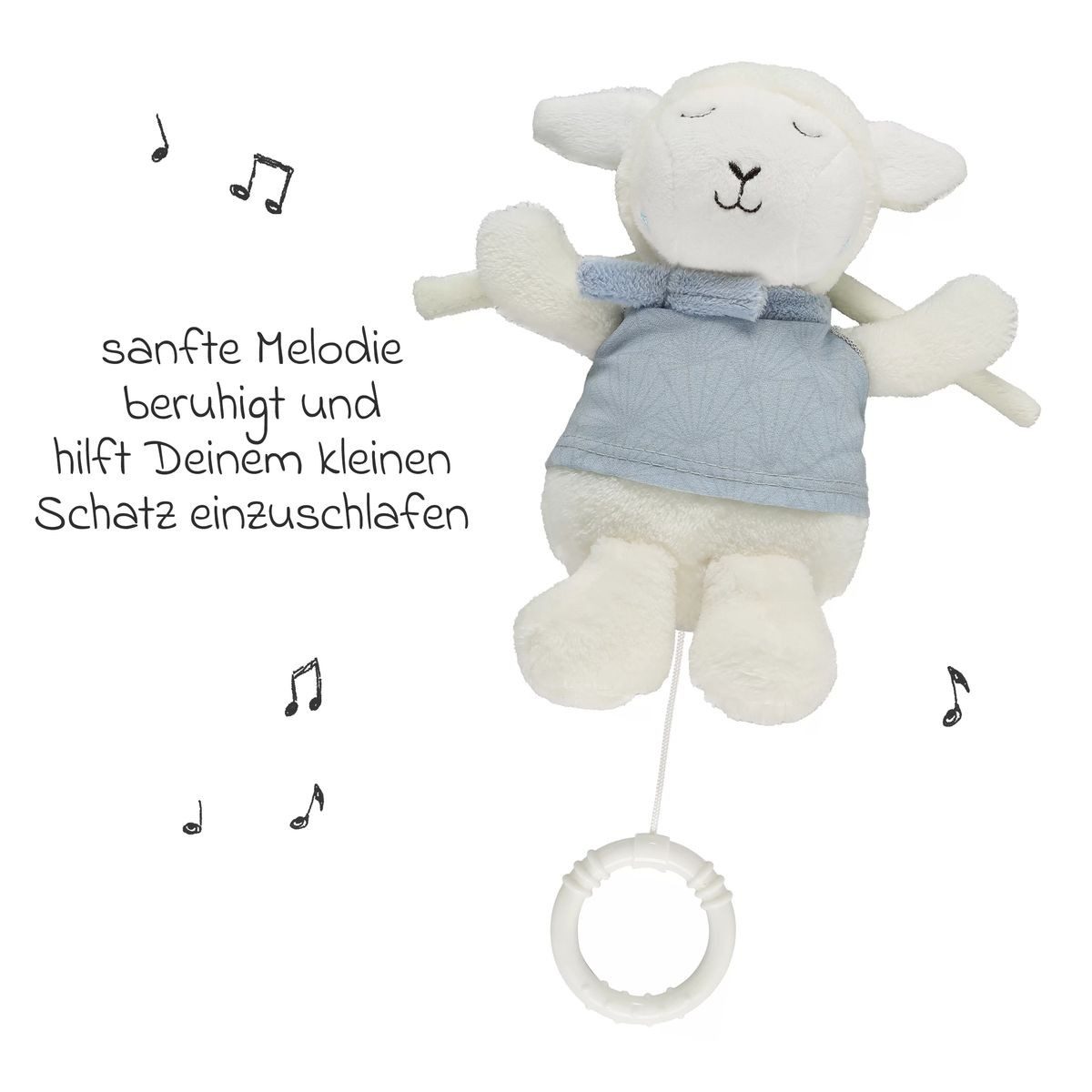 kindsgard Spieluhr Slumma - Schaf - Blau, Baby Spieluhr Einschlafhilfe