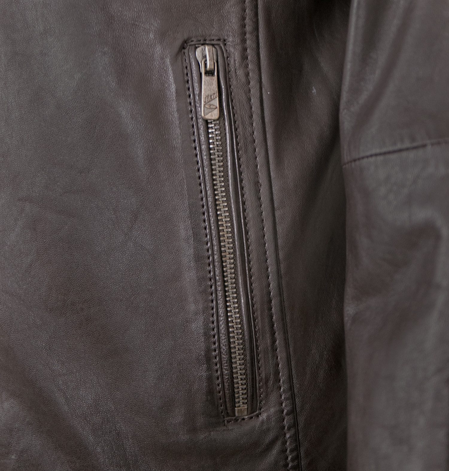 Jilani Lederjacke Jamie Jilani - Herren Lederjacke Lammnappa dunkelbraun