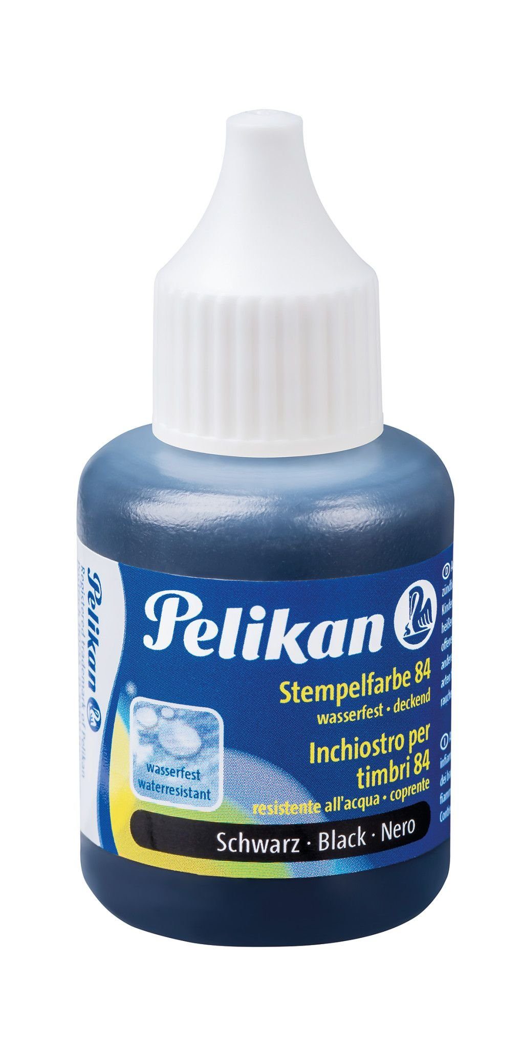 Pelikan Handgelenkstütze Pelikan Stempelfarbe 84, wasserfest, schwarz, 30 ml
