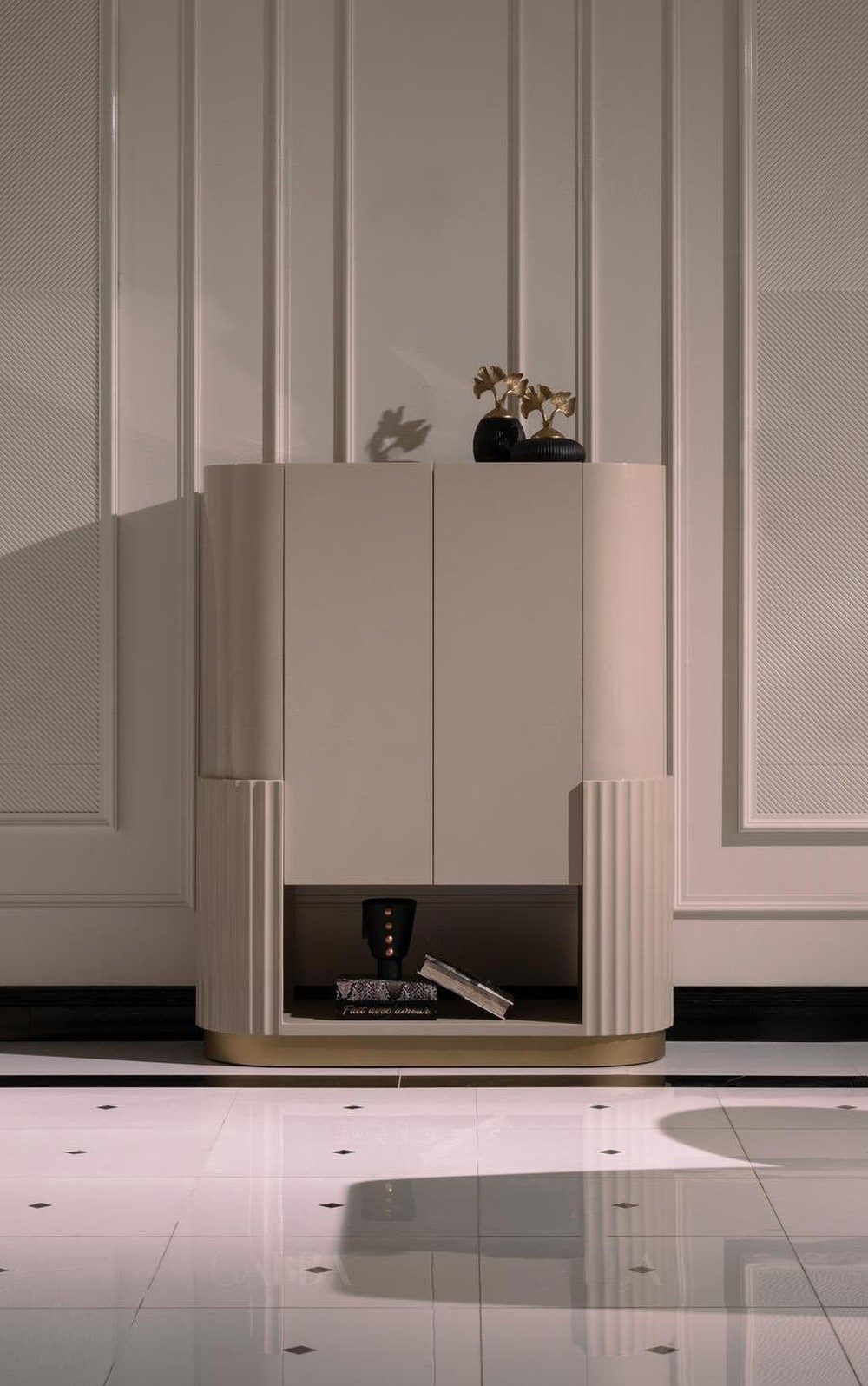 JVmoebel Barschrank Beiger Holzschrank Getränke-Bar für das Wohnzimmer Möbelstück (1-St., 1x Barschrank) Made in Europa