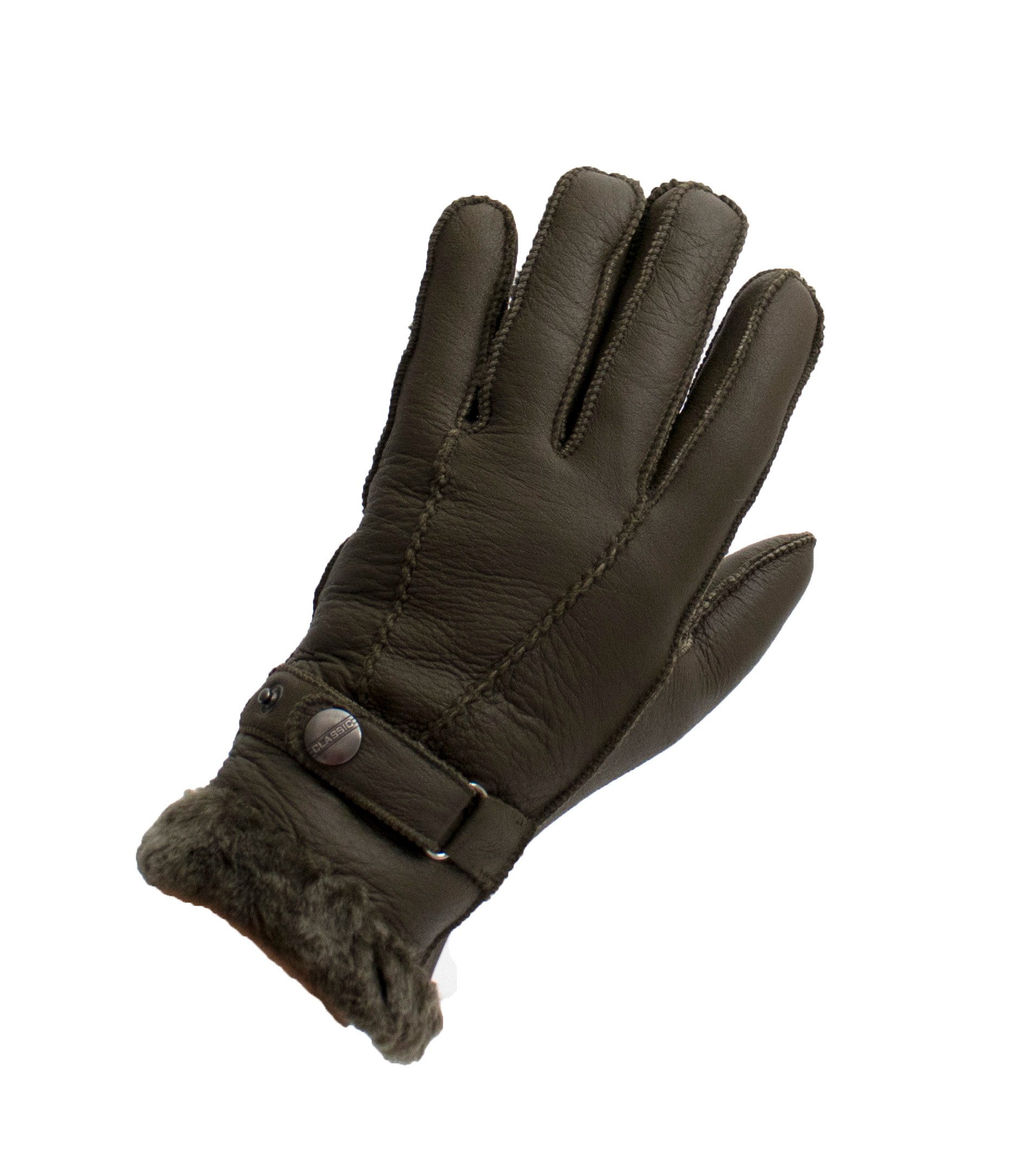 Reissner Lammfelle Lederhandschuhe Finger Handschuhe Nappaleder gefüttert echtes Lammfell (2-St)