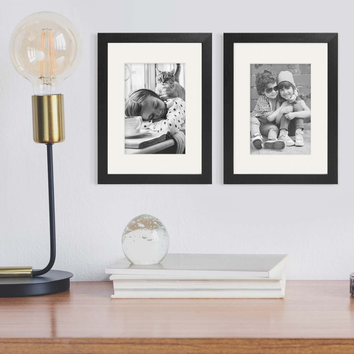 PHOTOLINI Bilderrahmen 2er Set Echtholz mit günstig online kaufen