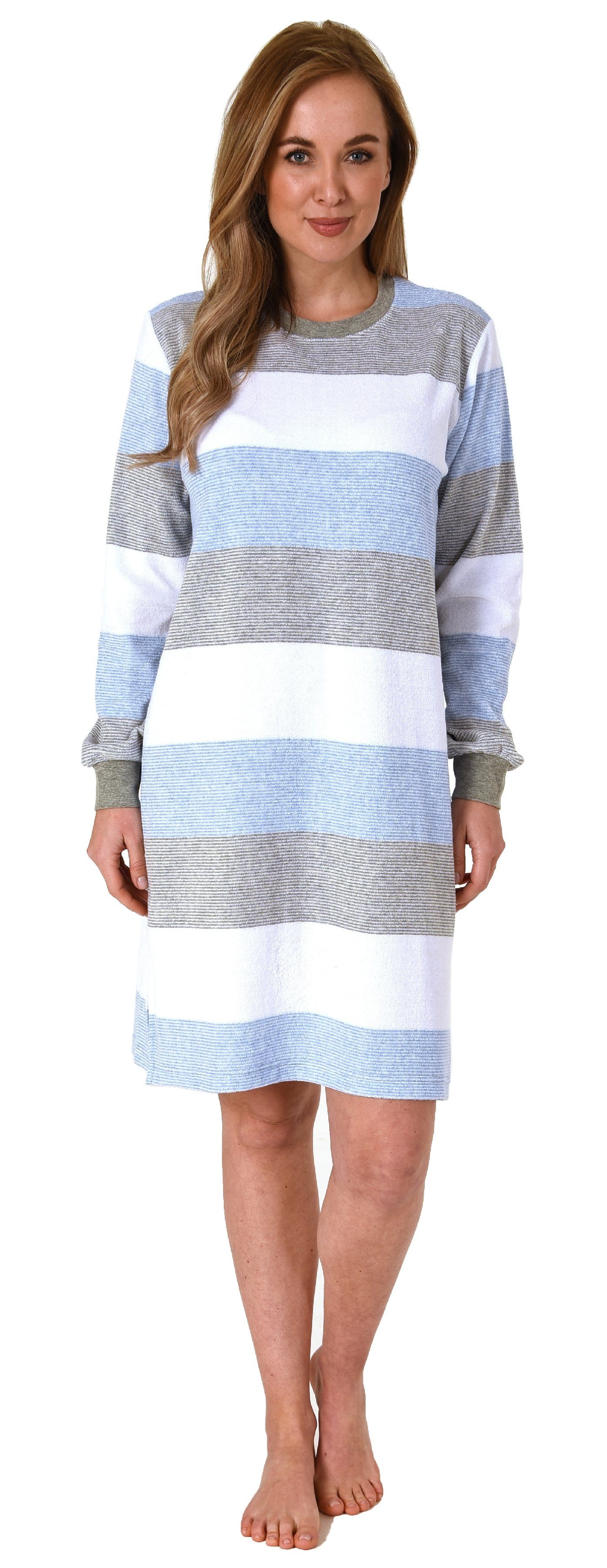 Normann Nachthemd »Damen Nachthemd langarm mit Bündchen im Block Streifen  Look - auch in Übergrössen -212 101« online kaufen | OTTO