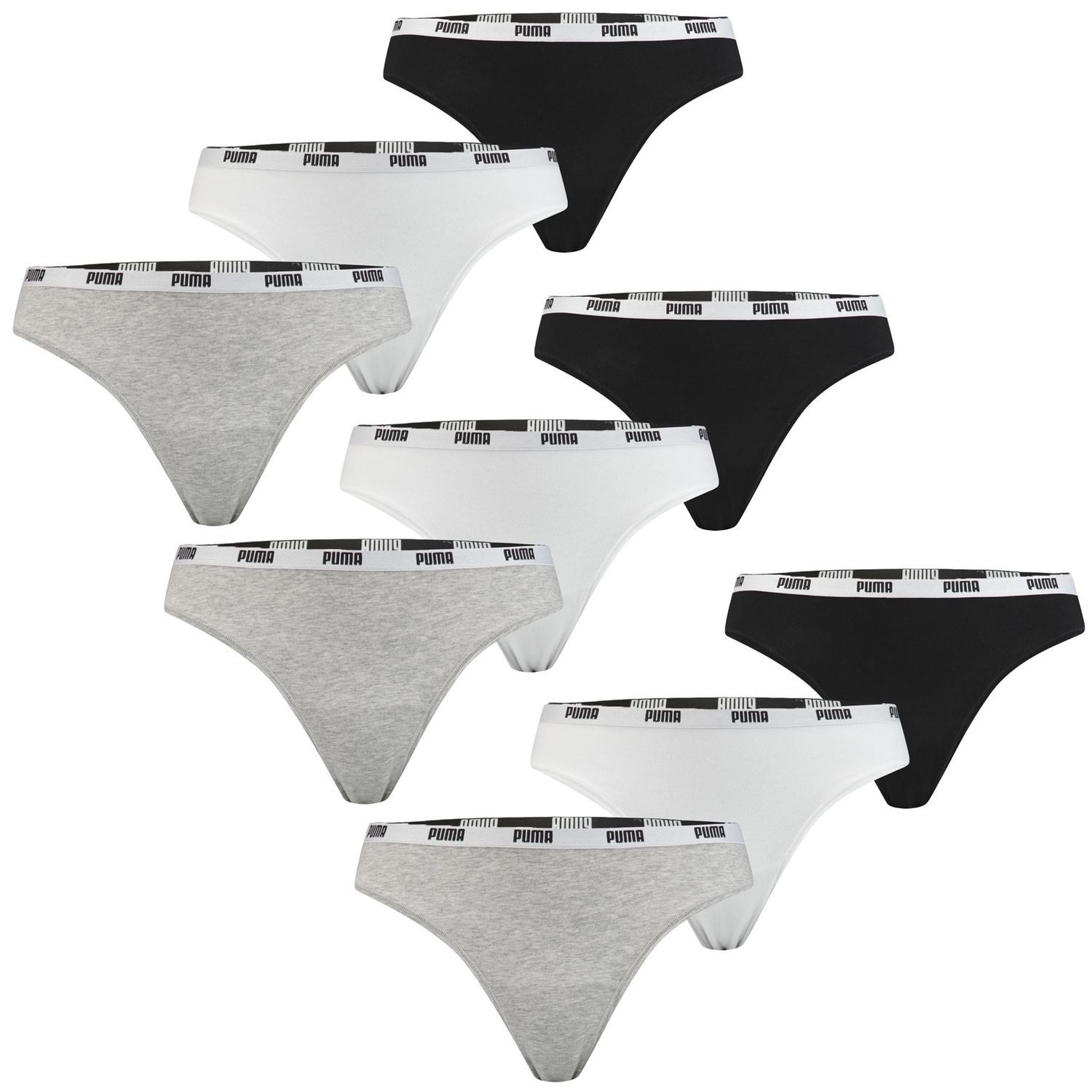 PUMA BODYWEAR String String (Set, 9-St., 9er Pack) Logobund, Mid-Rise