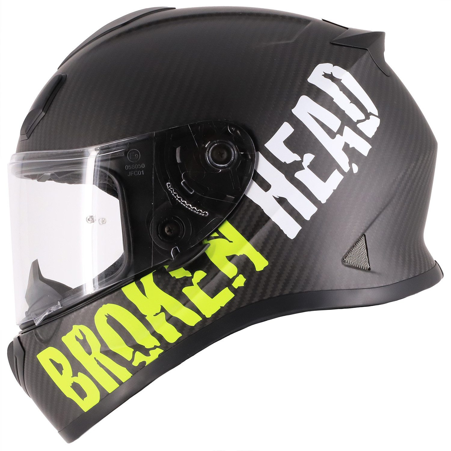 Motorradhelm BeProud Carbon Gelb Limited Edition